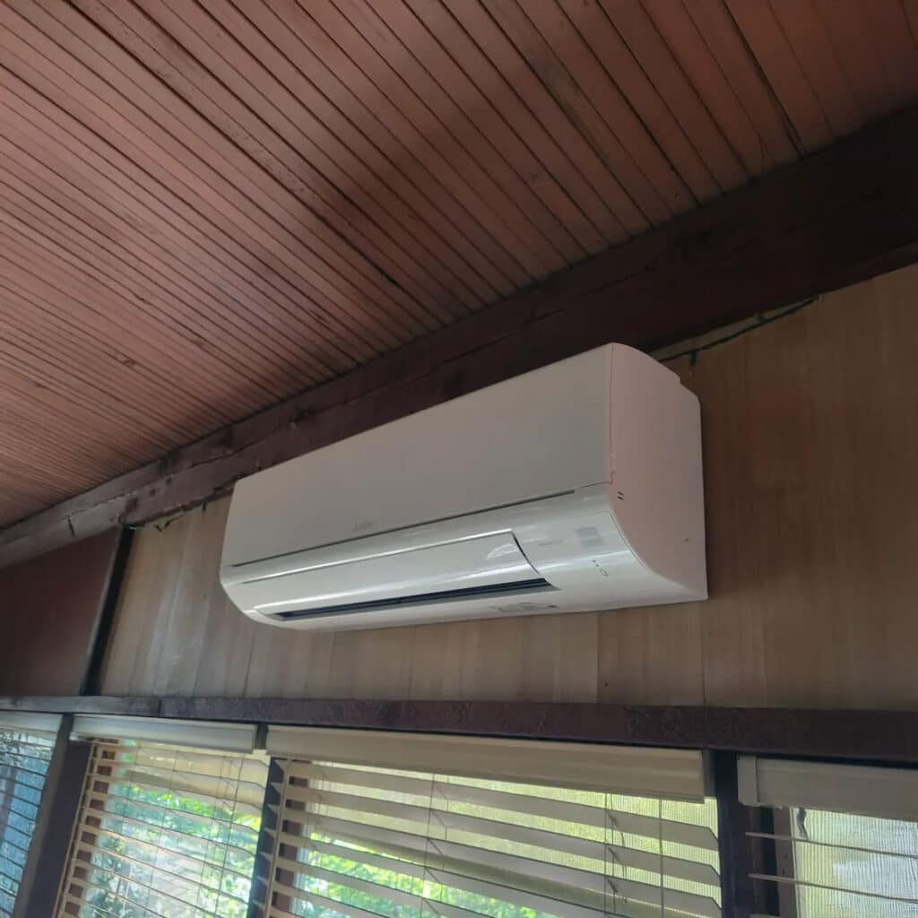 mini split inside a room